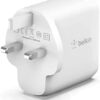 Belkin Dual USB-C GaN Wall Charger 63W - White
