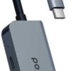 Porodo 3 in 1 Aluminum USB-C Hub 4K HDMI PD 87W - Gray