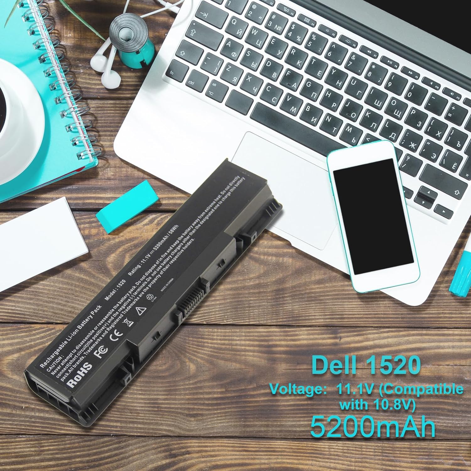 Batteria CMOS Per Dell Inspiron 1520, 1521, 1720, 1721 - 200mAh, 3V, Li-Ion, Non Ricaricabile - Foto 11