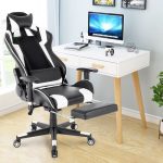 Stylish Racing Style Gaming Chair With Footrest