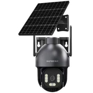 HOWFAR Single Lens CCTV Camera – 8MP, 4G SIM/E-SIM, Solar Powered with Battery Backup