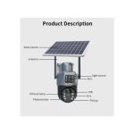 Original Solar Powered Dual Lens PTZ CCTV Camera V380