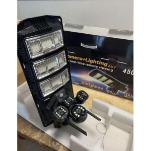 3 Lens CCTV Camera + Solar Street Light + Free Pole