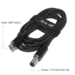 Pd 100w Type-c 18.5-20v Fast Charging Cables For Hp Laptop - Big Pin