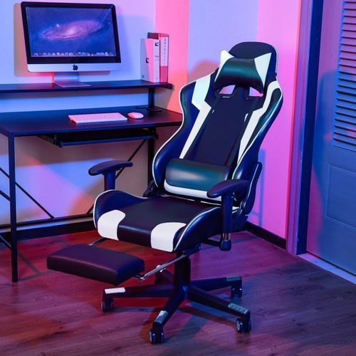 Stylish Racing Style Gaming Chair With Footrest - Image 2