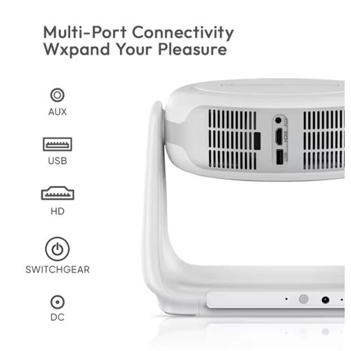 Rechargeable K1 Projector with Built in Battery 4K Smart Home Office Projector – Wireless Presentation, 1080P, Auto Keystone Correction – 1080P WiFi 6 & Bluetooth 5.0 - Image 2