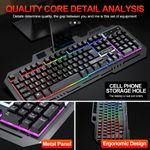 T-WOLF TF600 Backlit Wired 104-Key Gaming Keyboard with Wired Mouse for Gaming Working - Image 4