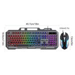 T-WOLF TF600 Backlit Wired 104-Key Gaming Keyboard with Wired Mouse for Gaming Working - Image 2