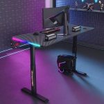 Executive Office Gaming Adjustable Height Desk 1.4mtr RGB lights