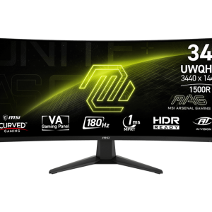 MSI – MAG 346CQ 34-inch UWQHD 180Hz Curved Gaming Monitor