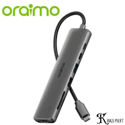 Oraimo Power-Trans USB-C Hub 4K HD Display 5Gbps 7-in-1 Multi-Functional Laptop Adapter Docking-Station OUH-511