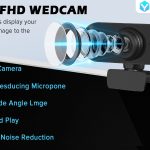 Product details 1080P Webcam with Microphone, USB HD Camera, Webcam for Laptop Auto Focus, Noise Reduction Mics, Computer Camera for Streaming, Video Calling, Skype, Teams, Zoom, PC, Computer-(FT)