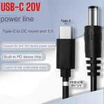 Usb Power USB TypeC To DC Cable WiFi To Router Powerbank Cord DC Power CableType C Converter (20V)