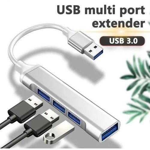 White Label 4-in-1 USB Hub Splitter - Silver