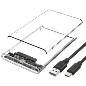 2.5 Inch Hard Disk Case Transparent HDD Enclosure High-speed Transmission