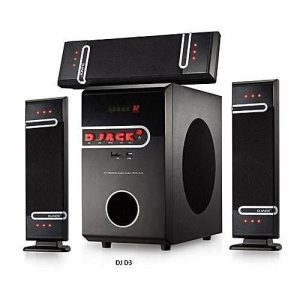 The Djack Super Powerful Bluetooth Home Theatre System D3L combines wireless Bluetooth streaming, multi‑input support, and rich bass performance in a sleek black design. Perfect for movies, music, and everyday entertainment, it’s a powerful upgrade for your living room audio setup