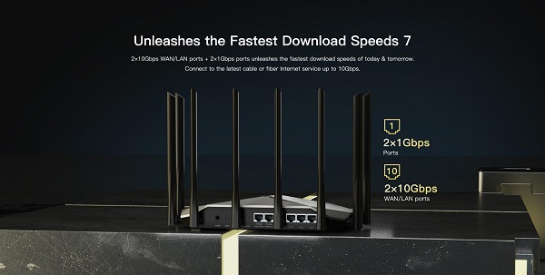 Tenda TE60 Pro BE19000 Tri-Band 10 Gigabit Wi-Fi 7 Router - Image 2